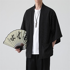 风夏季披风男女情侣宽松日系冰丝防晒服条纹风衣xz815-808p35，男装防晒衣，星座815（原A203）