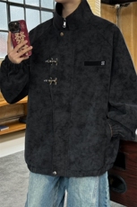 PY218/P85新款2025新中式扎染皮衣休闲男女宽松百搭复古高街外套，男装皮衣，电商基地A050
