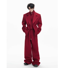 原版面料毛呢可脱卸真两件西服西裤套装W365-P135K365-P75（网图，男装西服，电商B267