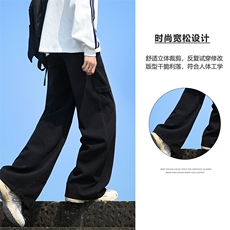 A1155TP50控70-秋季新款大口袋设计牛仔裤男美式潮牌宽松直筒裤子，男装牛仔裤，电商B241