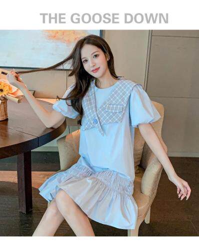 夏季新款二件套连衣裙可脱卸，女装连衣裙，冰雪兒