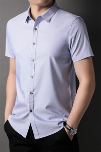XLAL-T6662男士2023年夏季新款百搭衬衫男短袖商务休闲衬衣男P55图片