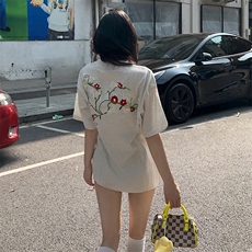 万针全刺绣工艺高品质260克双纱纯棉美式高街短袖T恤特P33，男装T恤，电商A486