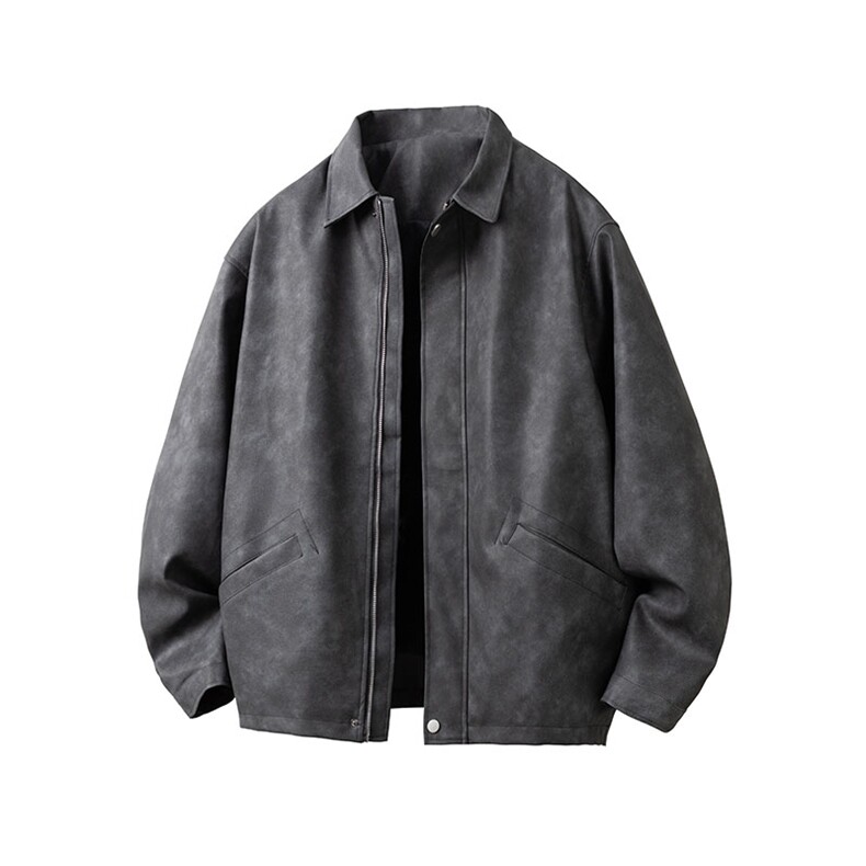 潮流宽松美式复古机车皮衣PU皮夹克外套P7810-P65【特价】,男装夹克,电商A007