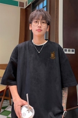 麂皮绒！重磅麂皮绒短袖t恤男JPDX204-特P19控38，男装T恤，电商B367