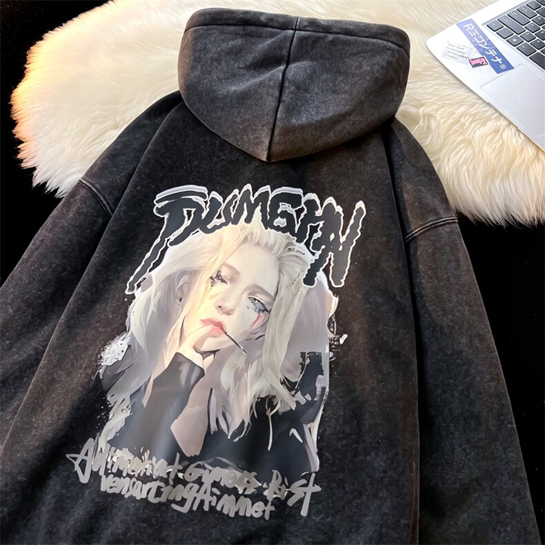 秋冬重磅水洗连帽卫衣美式大码潮牌男衣服XZ517A-3-WL3601-P68，男装卫衣，星座517A-3