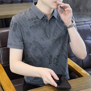 25059-P40夏季时尚休闲T恤男潮牌扎染短袖POLO衫图片