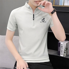 新款纯棉短袖立领半拉链POLO衫休闲短袖T恤DS-A158-L9020，男装Polo衫，星座310B-3