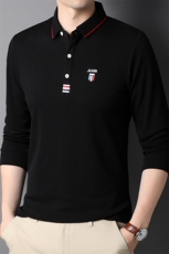 秋冬t恤男商务休闲上衣纯棉中年男士体恤翻领POLO衫潮HPN775-P75，男装T恤，电商B212（原钱塘6029）