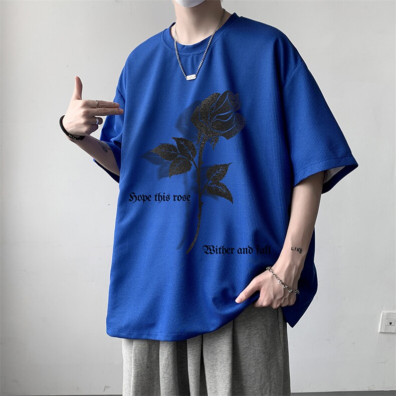 华夫格t恤男短袖男大码五分袖大皂风HT73279-P22,男装T恤,电商A040