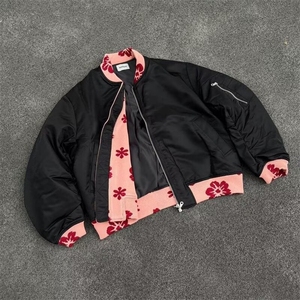 美式复古提花高级感棒球服外套女宽松潮牌痞帅飞行员夹克图片