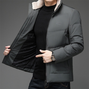 V3588钱塘2020-3冬季厚款商务休闲中年男士80鸭绒羽绒服P185图片