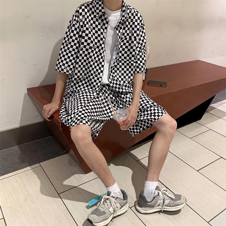 男潮流休闲套装格子套装TZ2111P48,男装休闲套装,星座1116-2