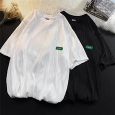 1平铺毛毯弧形设计潮流休闲大码M-5XL情侣短袖T恤男DT8765P30控49，男装T恤，星座226-2