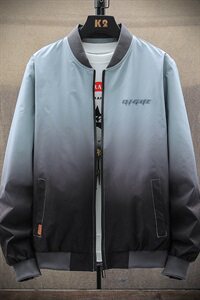 外套男士潮牌宽松渐变休闲运动棒球领夹克工装春秋季DS858T图片