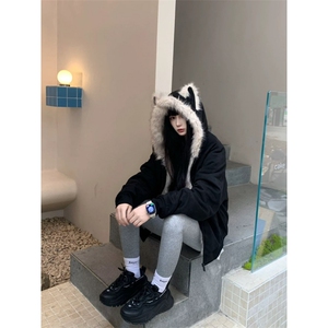 猫耳朵麂皮绒棉衣ZM0156-特批93图片