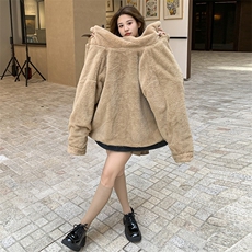牛仔派克服外套女2025冬季新款韩系百搭小个子加厚机车风夹克棉服，女装派克服，2C037