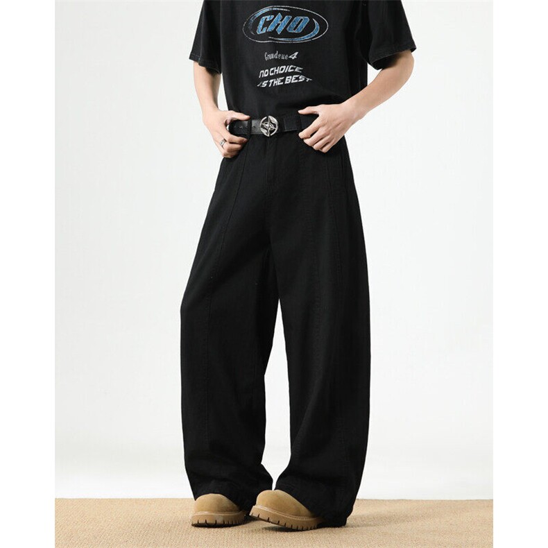 美式复古工装裤男女春夏季宽松休闲裤高级感百搭阔腿裤子K375-P48，男装休闲裤，星座308B-1