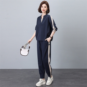 休闲运动卫衣套装女2025春秋新款大码时尚中年妈妈洋气卫裤两件套图片