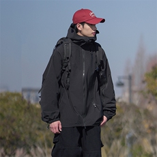 户外连帽夹克男宽松潮流休闲外套青少年拉链秋季A266-JK9126-P80，男装夹克，电商A266