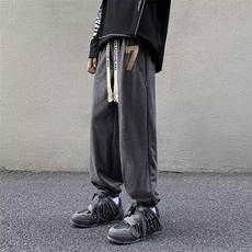 美式潮牌裤子男秋季宽松大码男裤运动卫裤DX17P32，男装休闲裤，星座1116-2