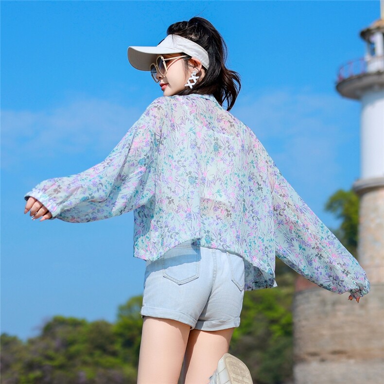 夏季薄外套女短款2025今年流行时尚印花户外遮阳棒球服韩版上衣潮,女装防晒衣,可可小西