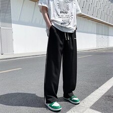 阔腿裤新款宽松百搭直筒高腰垂坠感春夏卫裤Z07P35,男装休闲裤,星座1116-2