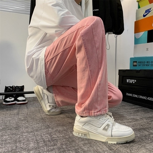 欧美高街vibe风美式复古牛仔裤mm街头嘻哈直筒裤N08808-P48图片