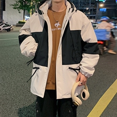港风棉衣男宽松防风防水加厚冲锋衣棉衣外套MY8818-P98，男装棉衣，星座1204-3