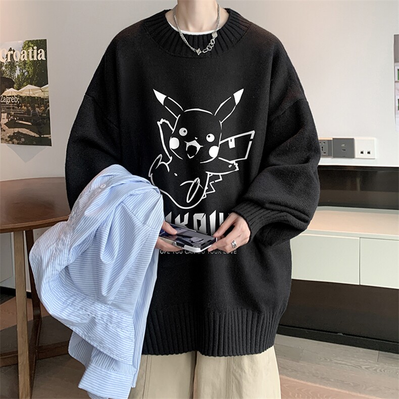 半高领毛衣男士大码针织衫男毛线衣男 M18078-P45 加绒款-P65图片