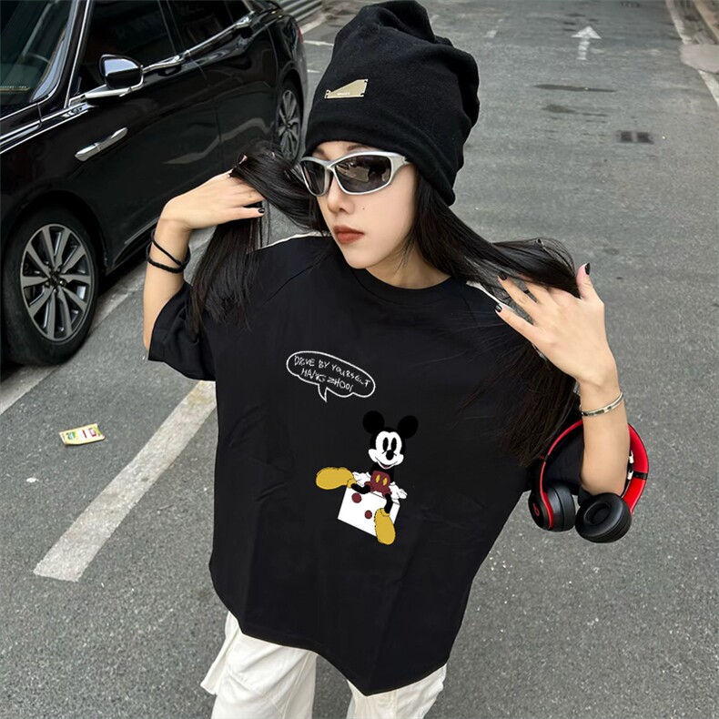 抖音得物高品质二开240克宽松纯棉美式潮牌三条杠织带短袖T恤,男装T恤,电商A486