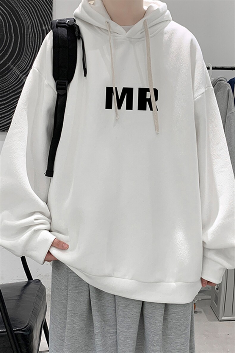 WY2253-P35加绒款-P40纯棉连帽卫衣男大码运动帽衫宽松薄外套男,男装卫衣,电商A040