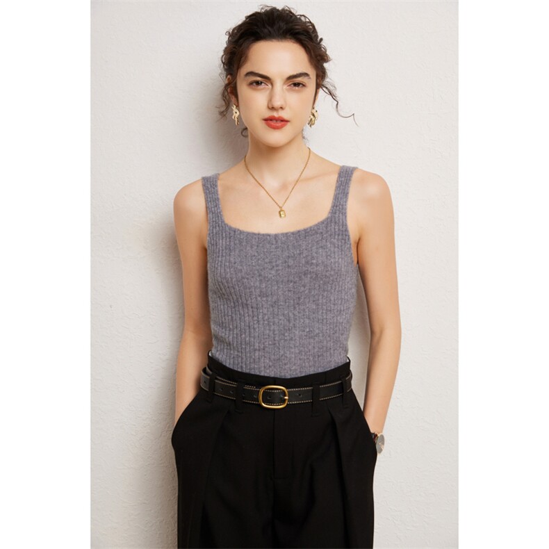 时尚气质显瘦修身百搭背心吊带，女装背心吊带，亿嘉羊绒