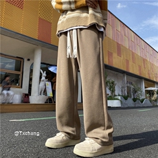抖音品质港风新款飘带针织宽松直筒休闲裤B315-K23462-p55控68，男装休闲裤，电商B315