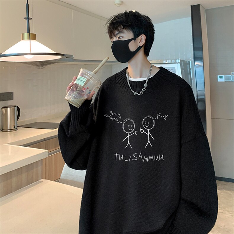 半高领毛衣男士大码针织衫男毛线衣男M18302-P45加绒款-P65,男装针织衫/毛衣,电商A040