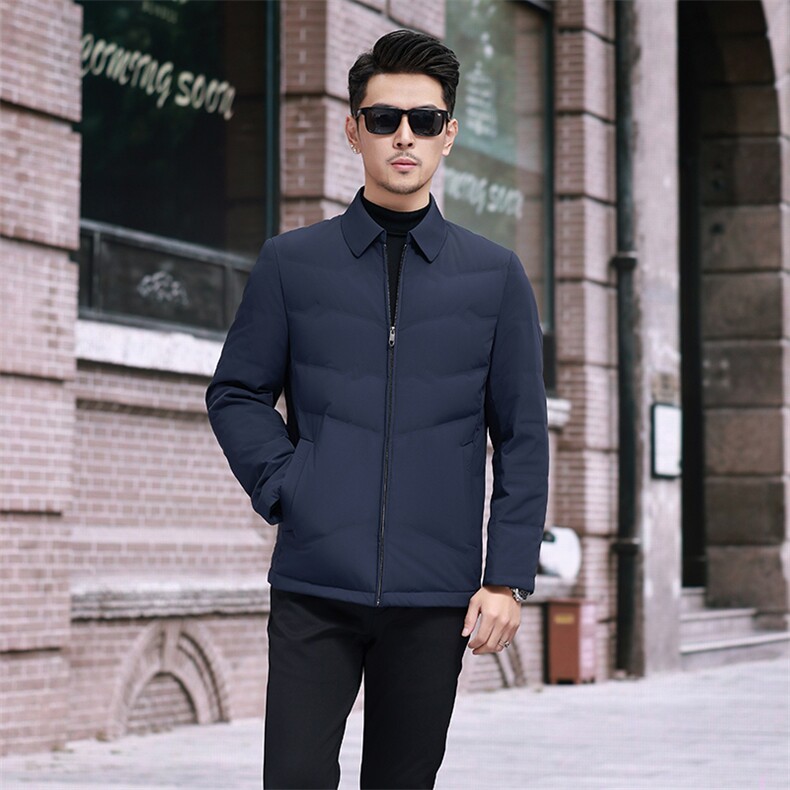 主推款秋冬季男士鸭绒羽绒服保暖商务品质外套短款休闲简约秋装,男装羽绒服,钱塘6003（原4033）