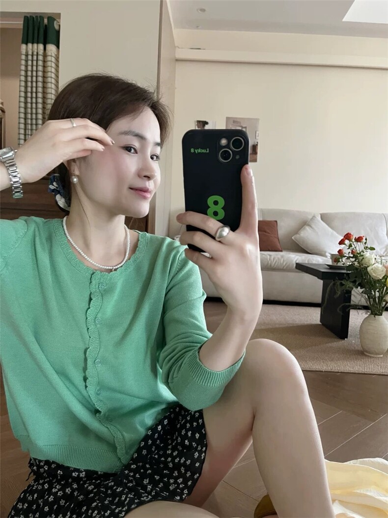 开衫毛衣女2025新款春秋薄款针织衫初春洋气超好看开春上衣外套,针织衫/毛衣,斯尔特羊绒