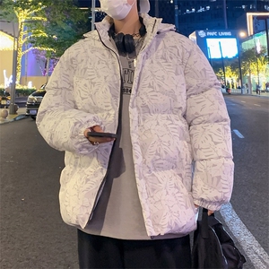 港风2026新品冬季宽松情侣装男装棉衣棉服冬装加厚外套D004-P85图片