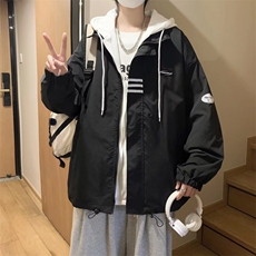 假两件外套男2023新款春秋季连帽上衣J18P65，男装夹克，星座1116-2