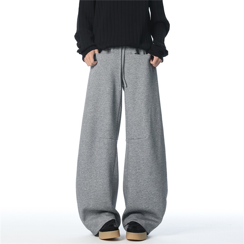 XZ1011-8518-P55控88深灰色开袋弯刀卫裤60棉40聚酯纤维，男装休闲裤，星座B271