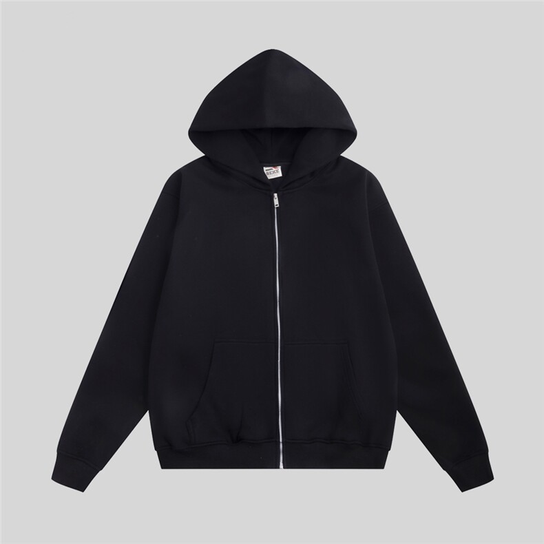 美式宽松加绒连帽卫衣潮开衫厚实保暖男女拉链外套夹克WY67P80,男装夹克,星座210