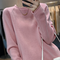 纯色套头新款秋冬季针织衫羊毛衫女2024年秋季，女装羊毛衫，琳尚羊绒