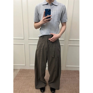 MT66LL-特P49 老钱风穿搭针织短袖男高级感翻领t恤美式图片