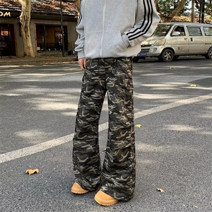 A1554TP50控88-美式复古2026春季新款迷彩裤子男宽松阔腿休闲裤图片