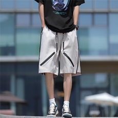 冲锋短裤男夏季防水欧美vibe风高街五分裤户外休闲运动宽松-X2402，男装休闲裤，星座601-2