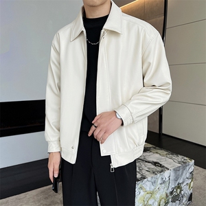 秋季新款社会小伙翻领修身外套日系潮流百搭夹克男 PY108-P110图片