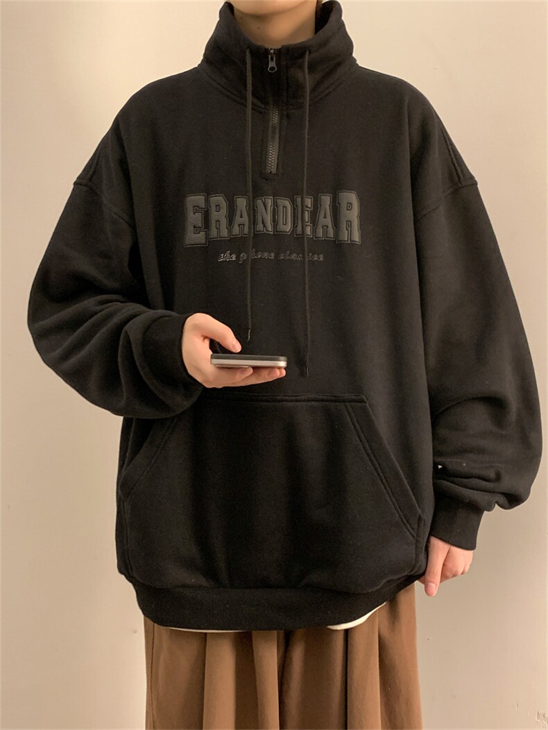 港风发泡印花卫衣男一字领50%棉50%聚酯纤维X1213-W133-P70,男装卫衣,星座1213