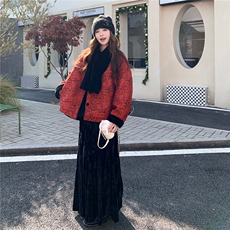 老标90白鸭绒中式风羽绒服（配围巾）W632P335K488，女装羽绒服，2C209