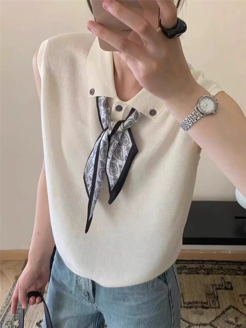 2025年秋季不连帽短袖纯色丝带POLO领时尚百搭，女装T恤，圣旺供货