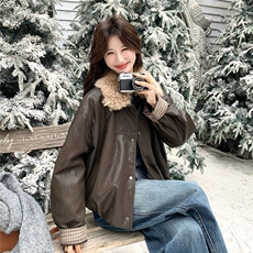 冬装新款PU皮毛外套2C092-9951-P210-K318，女装皮衣，2C092